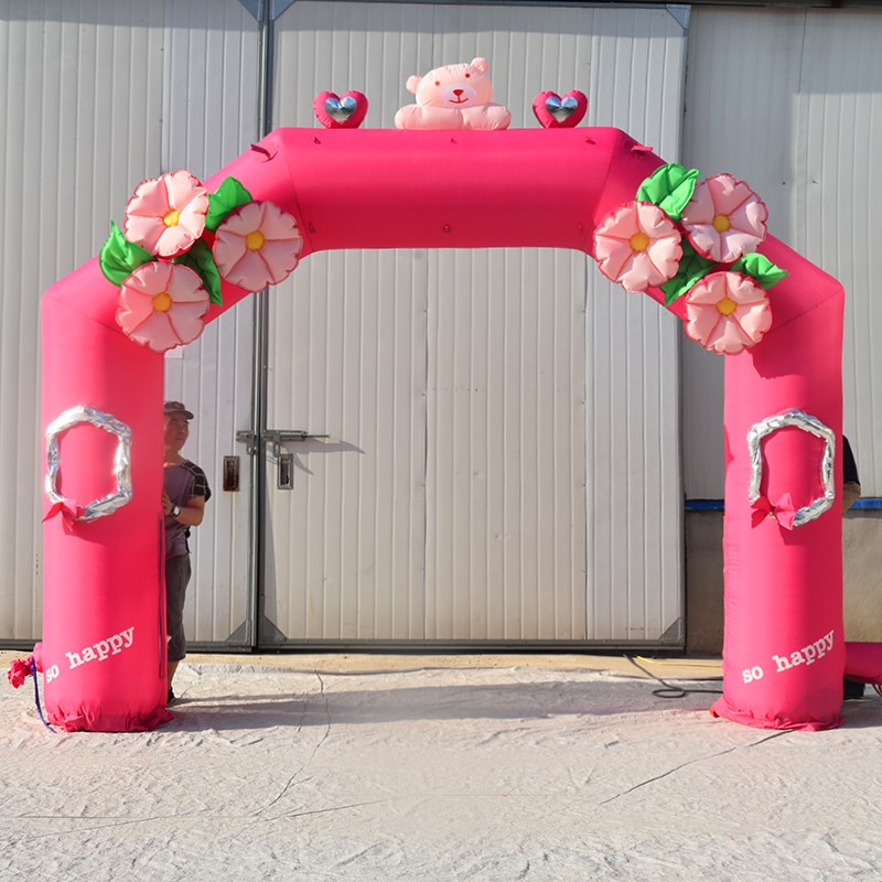 焉耆粉色婚礼拱门